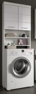 Inn.Furn Waschmaschinenumbauschrank Shawn Weiß Hochglanz Stauraum Bild 3