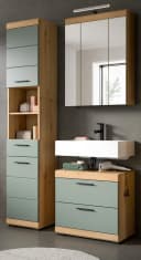 Inn.Furn Hochschrank Shawn Badschrank Salbei Eiche 2-türig Bild 4