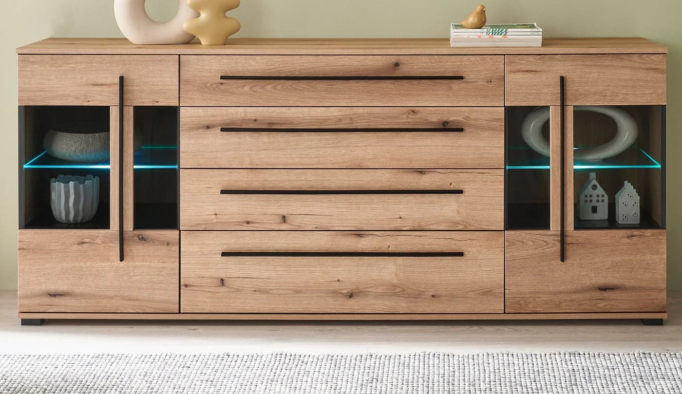 Furn.Design Sideboard Design-D Eiche Dekor mit Soft-Close