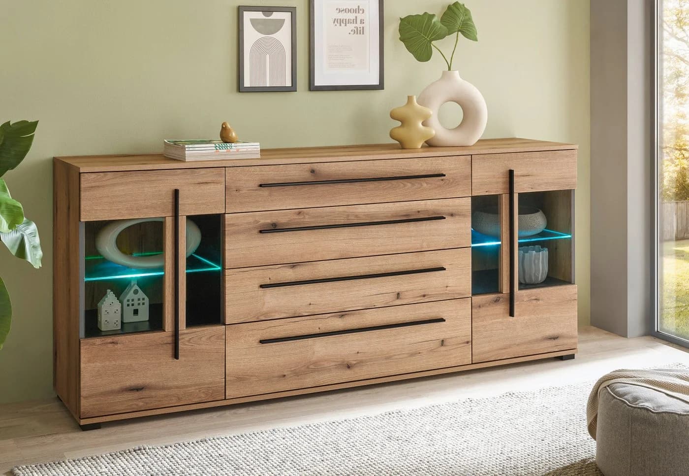 Furn.Design Sideboard Design-D Eiche Dekor mit Soft-Close - Bild 3