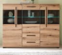 Furn.Design Highboard Design-D Eiche Dekor 160 cm mit Soft-Close Bild 1
