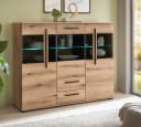 Furn.Design Highboard Design-D Eiche Dekor 160 cm mit Soft-Close Bild 3
