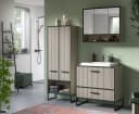 Inn.Furn Hochschrank Scana Bad-Mehrzweckschrank Sand/Schwarz Soft-Close Bild 4