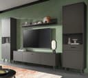 Inn.Furn Wohnwand Madea 4-teilig Grau Matt Push-to-Open Bild 2