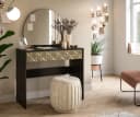 Inn.Furn Schminktisch Relief Schwarz Gold 3D-Front Spiegel Bild 1