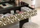 Inn.Furn Schminktisch Relief Schwarz Gold 3D-Front Spiegel Bild 3
