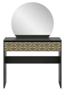 Inn.Furn Schminktisch Relief Schwarz Gold 3D-Front Spiegel Bild 4