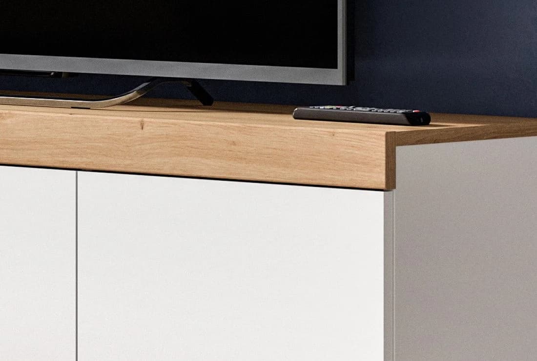 Inn.Furn Lowboard Siena TV Unterschrank Weiß Eiche 180 cm - Bild 5