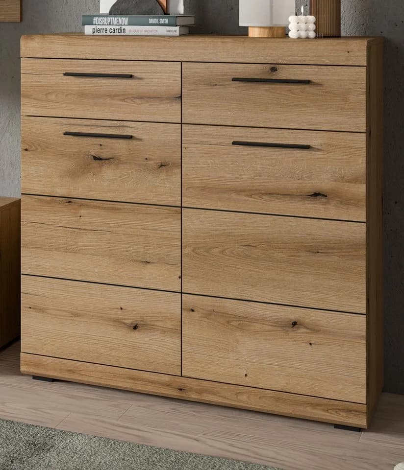 Inn.Furn Schuhkommode Shawn Eiche Dekor 2-türig mit Schubladen - Bild 2