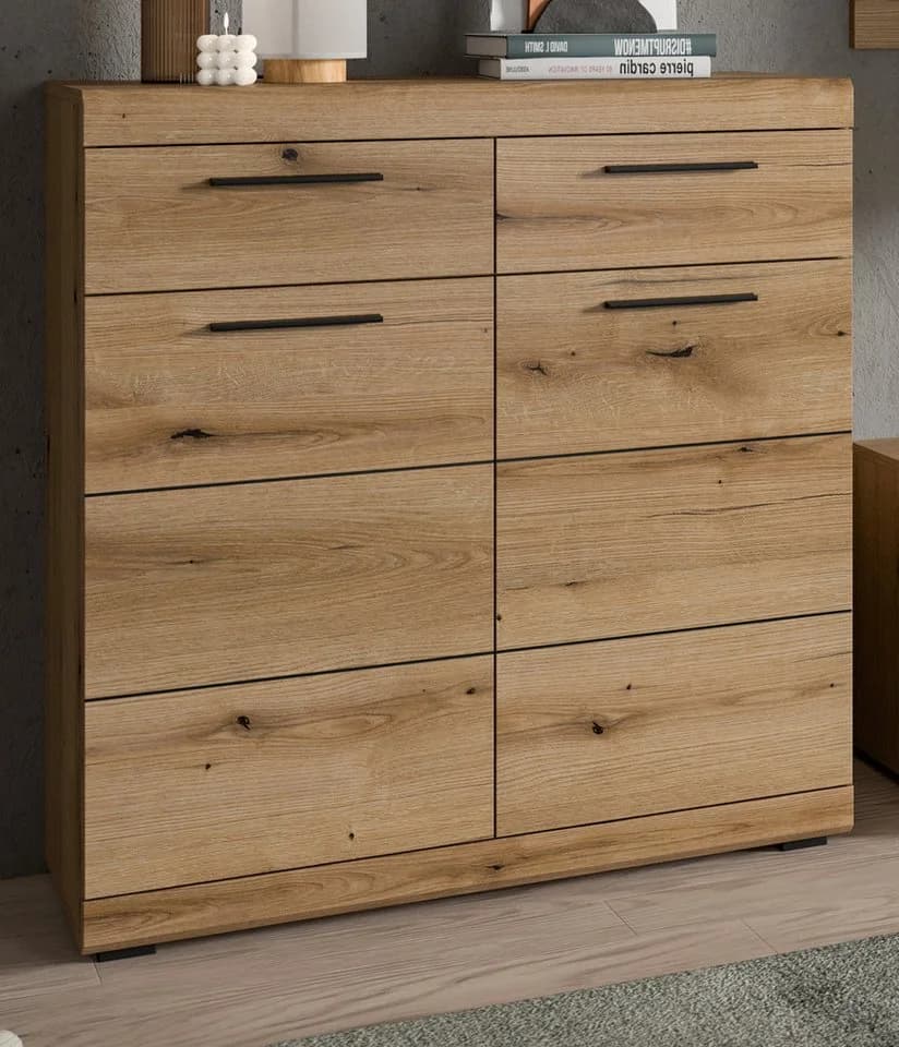 Inn.Furn Schuhkommode Shawn Eiche Dekor 2-türig mit Schubladen - Bild 5