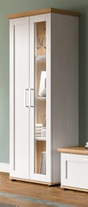 Inn.Furn Standvitrine Mirano Weiß Landhausstil 2-türig Bild 1