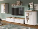 Inn.Furn Standvitrine Mirano Landhausstil Weiß Eiche Artisan Bild 3