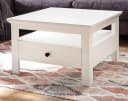 trendteam Couchtisch Baxter Weiß Landhaus mit Schubkasten und Ablage Bild 4