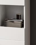 Inn.Furn Hochschrank Larik Weiß Hochglanz 2-türig mit Schubkasten Bild 3