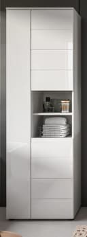 Inn.Furn Hochschrank Larik Weiß Hochglanz 3-türig Bild 1