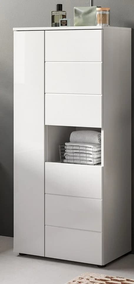 Inn.Furn Badkommode Larik Weiß Hochglanz 3-türig - Bild 2