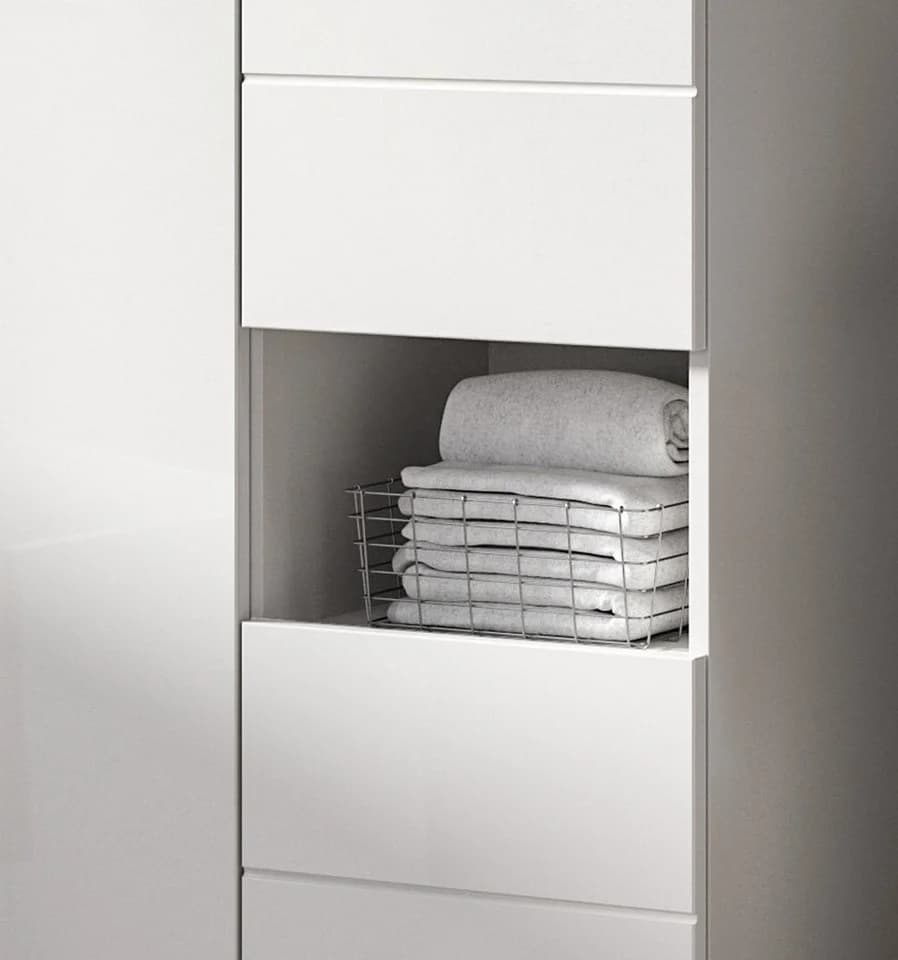 Inn.Furn Badkommode Larik Weiß Hochglanz 3-türig - Bild 3