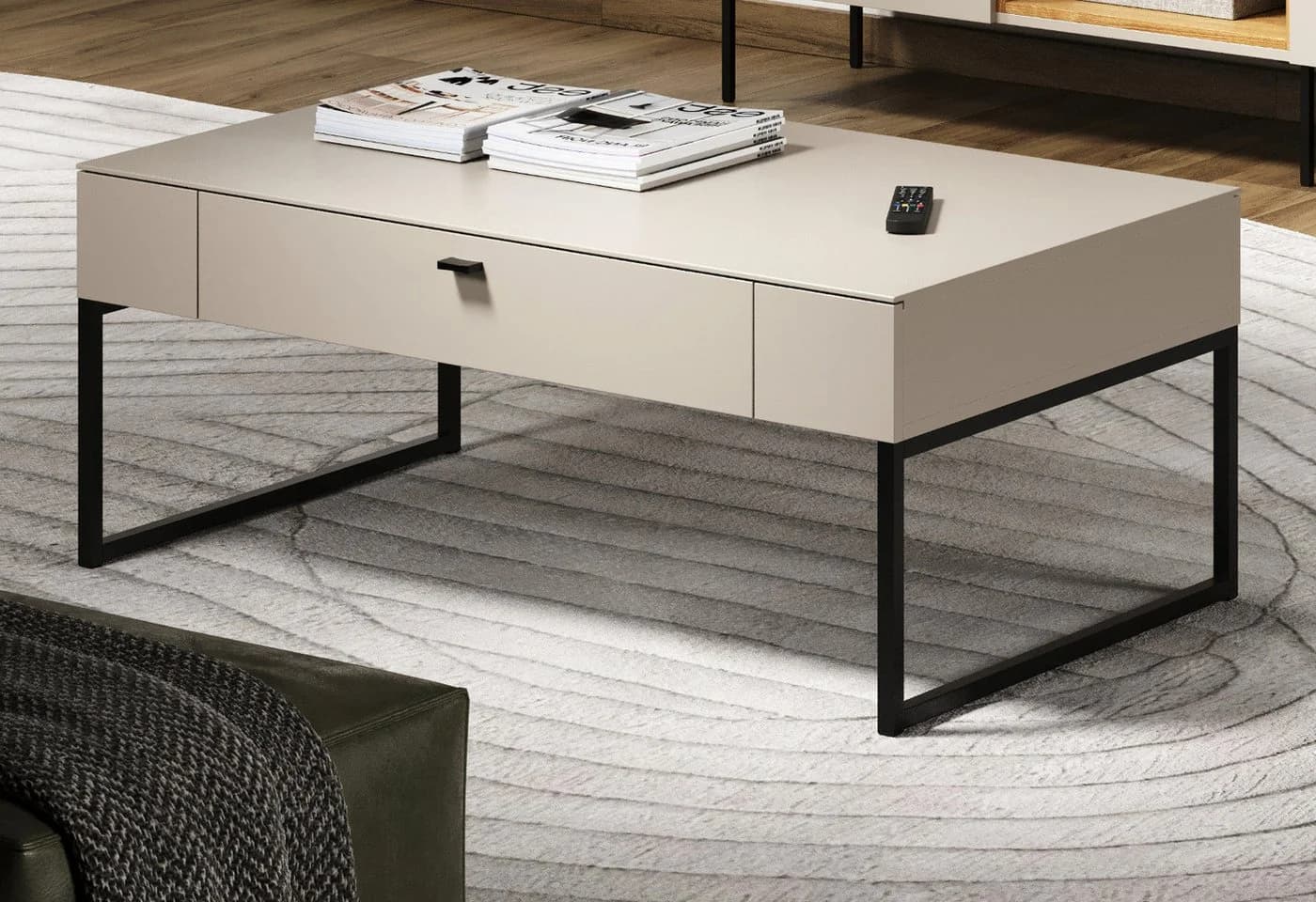 Furn.Design Couchtisch Alegro Kaschmir Sand Soft-Close - Bild 2