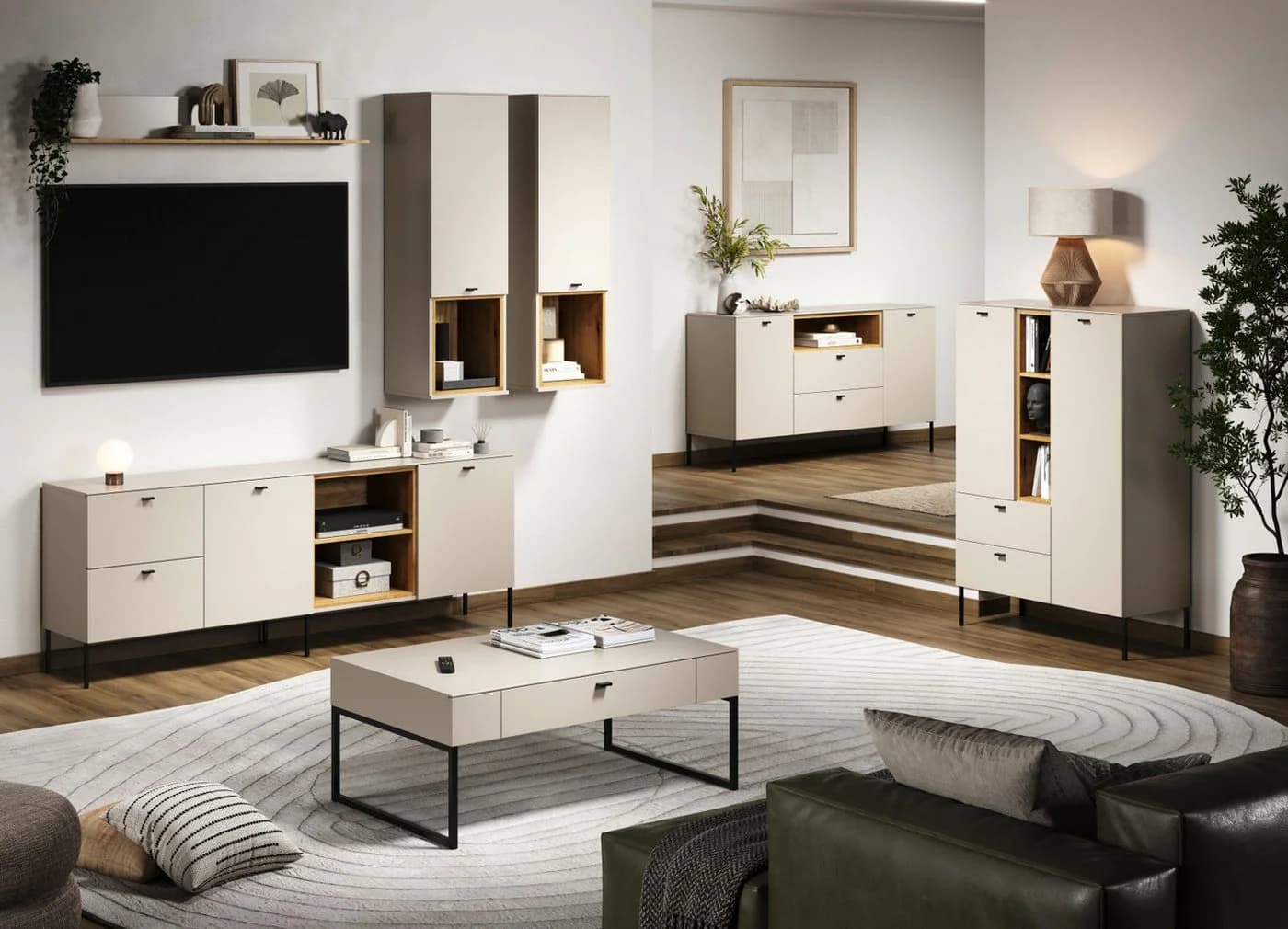 Furn.Design Couchtisch Alegro Kaschmir Sand Soft-Close - Bild 5