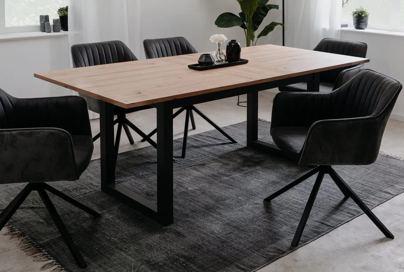 Furn.Design Esstisch Malta Ausziehbar Anthrazit Eiche - Bild 3