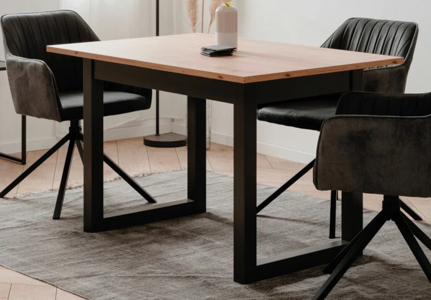 Furn.Design Esstisch Malta Anthrazit Eiche Artisan ausziehbar - Bild 2