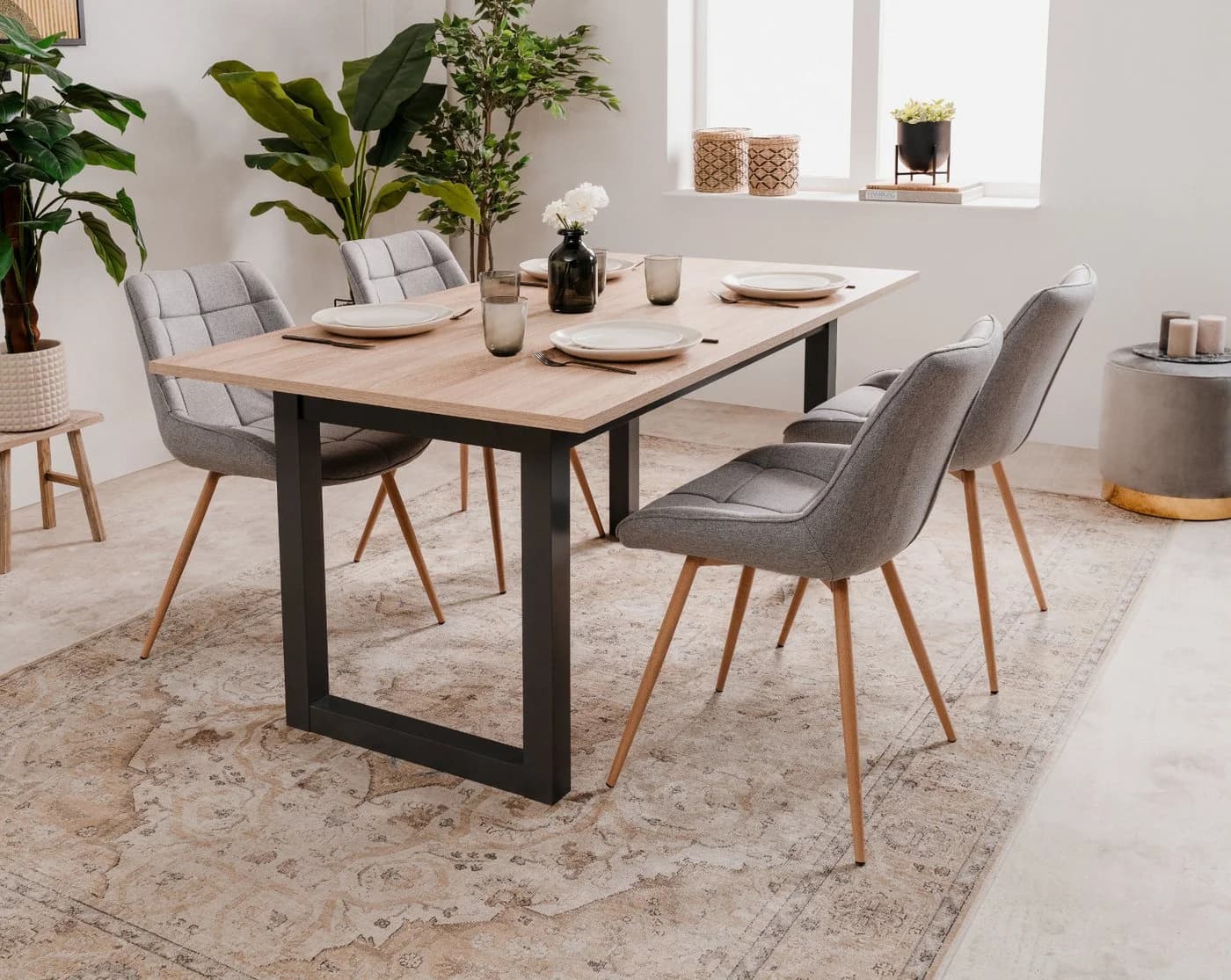 Furn.Design Esstisch Malta Anthrazit Eiche Artisan ausziehbar - Bild 3