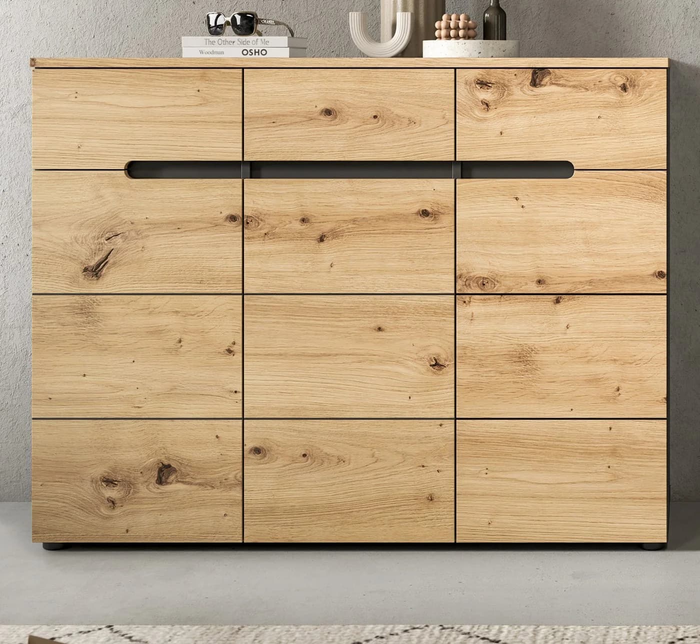 Inn.Furn Schuhkommode Cooper 3-türig 120 x 94 cm
