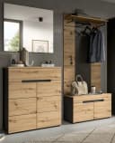 Inn.Furn Garderoben-Set Cooper 4-teilig Eiche Artisan Grau Soft-Close Bild 3