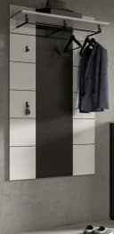 Inn.Furn Garderobenpaneel Cooper Weiß Grau Wandgarderobe mit Kleiderstange Bild 4