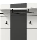 Inn.Furn Garderobenpaneel Cooper Weiß Grau Wandgarderobe mit Kleiderstange Bild 5