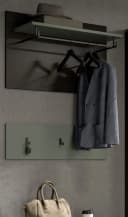 Inn.Furn Garderobenpaneel Cooper 2-teiliges Set Wandgarderobe und Hakenleiste Salbei Grün und Basalt Grau Bild 5