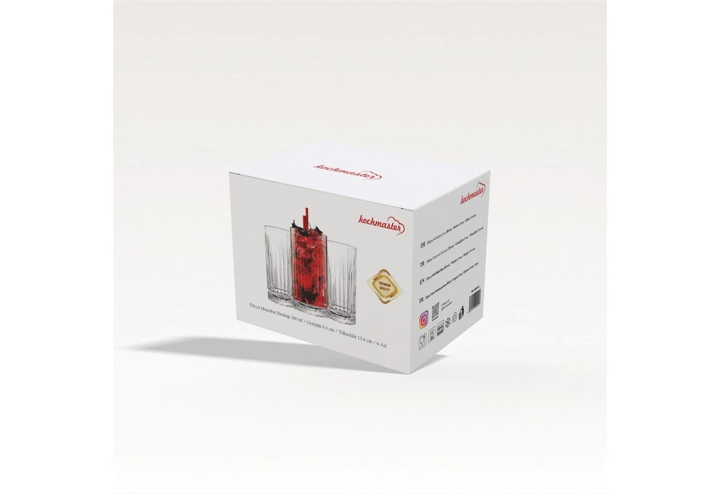 Kochmaster Elizya Softdrink Glas 280 ml 6-tlg. Transparent - Bild 5