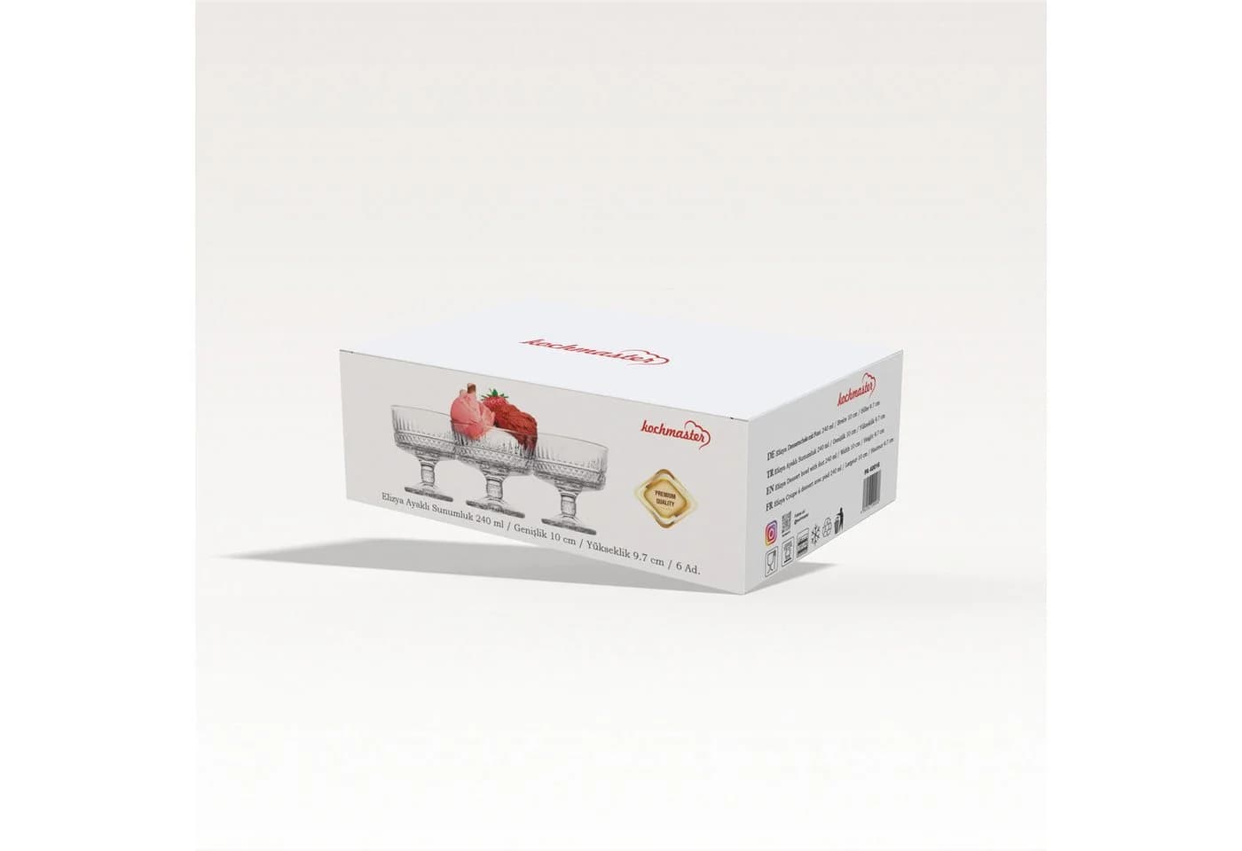 Kochmaster ELIZYA Dessertschale mit Fuss 240 ml, 6 tlg., Glas transparent - Bild 5