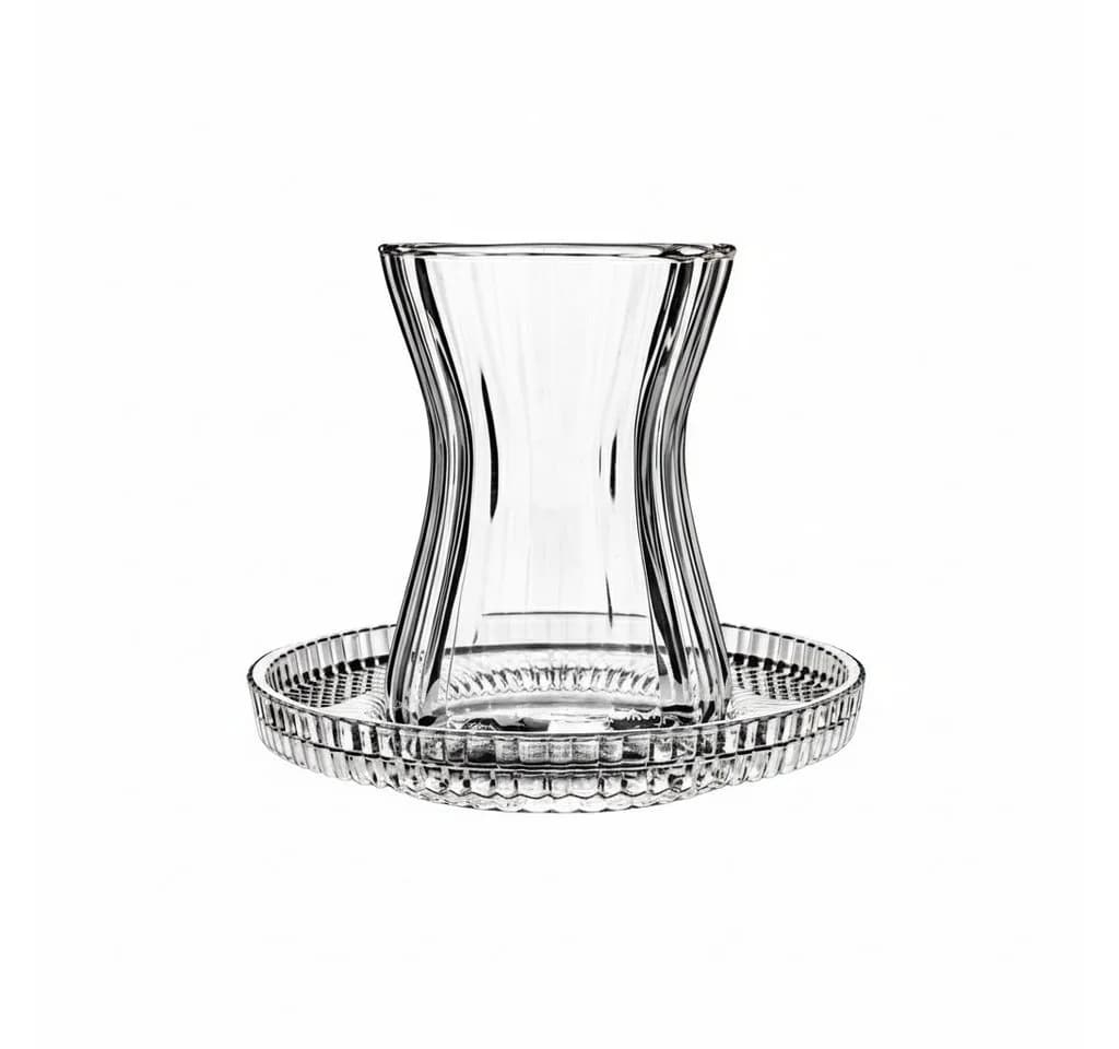 Kochmaster Samara Teeglas Unterteller 12 cm 6-tlg. Glas Transparent - Bild 3