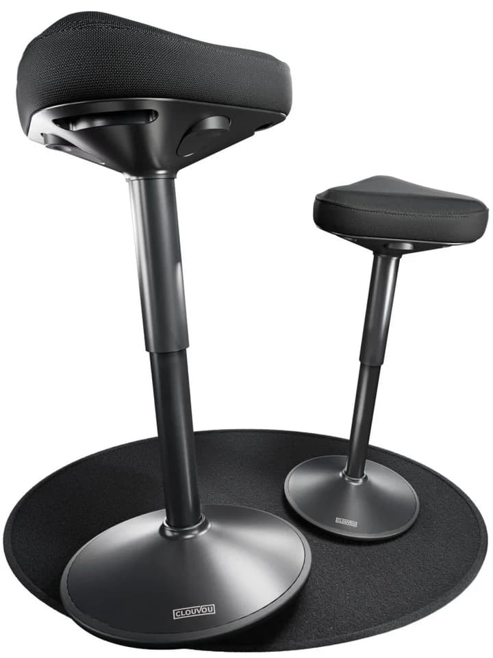 CLOUVOU Nexus Bürohocker Ergonomisch Höhenverstellbar Schwarz - Bild 3