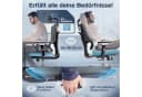 CLOUVOU Bürostuhl Ergonomisch Schwarz Anthrazit 4D Armlehnen 3D Kopfstütze Bild 3
