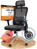 CLOUVOU BrightSeat Bürostuhl Ergonomisch bis 150 kg Schwarz Bild 3
