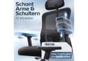 CLOUVOU BrightSeat Bürostuhl Ergonomisch bis 150 kg Schwarz Bild 4