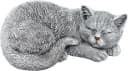 Stone and Style Gartenfigur Frostfeste Steinfigur Katze Betty schlafend Grau Bild 2