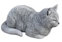Stone and Style Gartenfigur Steinfigur Katze Träumerle Grau Bild 2