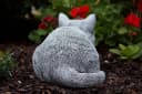 Stone and Style Gartenfigur Steinfigur Katze Träumerle Grau Bild 5