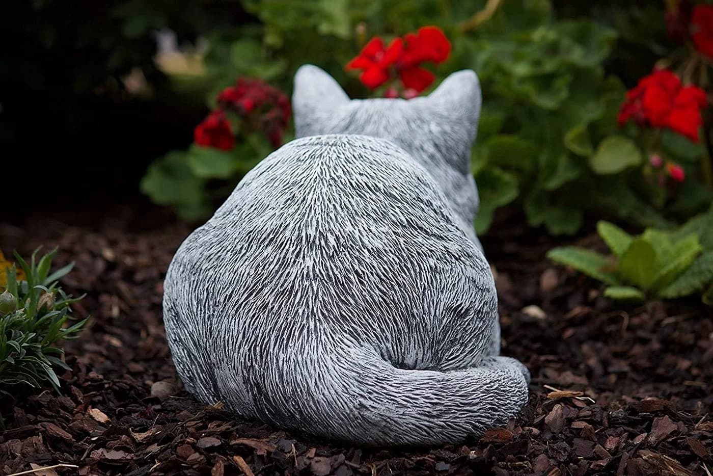 Stone and Style Gartenfigur Steinfigur Katze Träumerle Grau - Bild 5