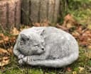 Frostfeste Steinfigur Schlafende Katze Kater Carlos Garten Deko Bild 1