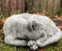 Frostfeste Steinfigur Schlafende Katze Kater Carlos Garten Deko Bild 3