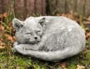 Frostfeste Steinfigur Schlafende Katze Kater Carlos Garten Deko Bild 4
