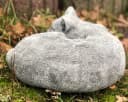 Frostfeste Steinfigur Schlafende Katze Kater Carlos Garten Deko Bild 5