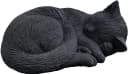 Stone and Style Gartenfigur Frostfeste Steinfigur schwarze Katze schlafend Bild 2