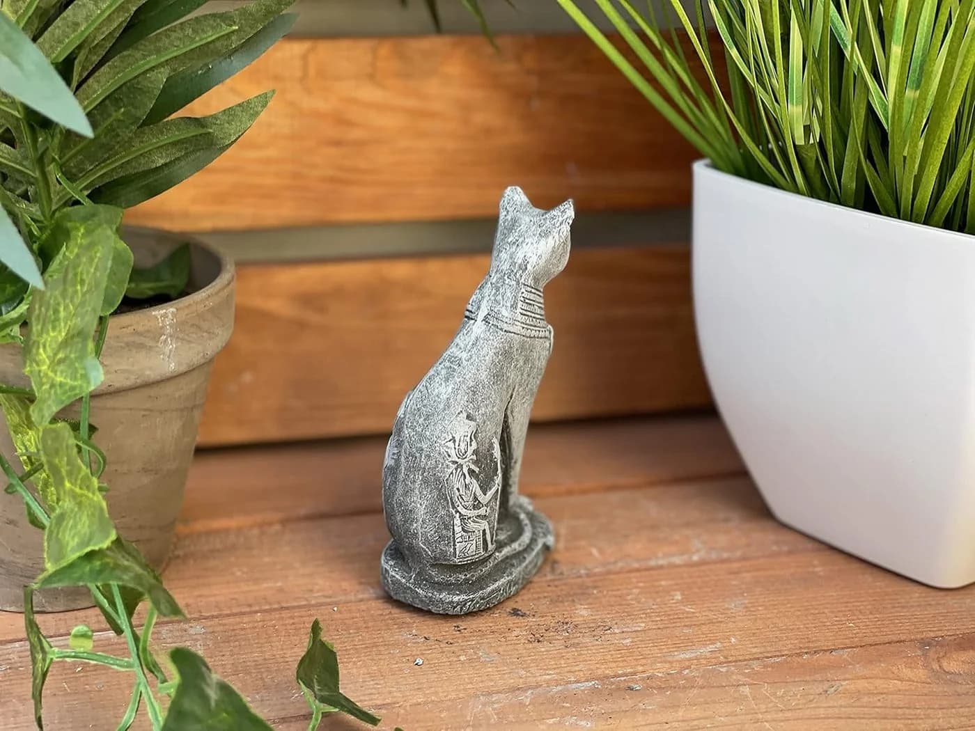 Frostfeste Steinfigur Bastet Katze Garten Deko - Bild 3