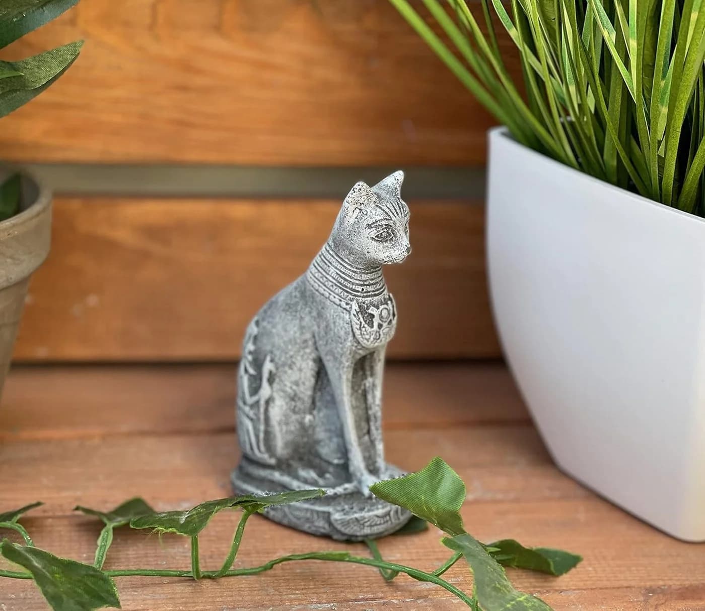 Frostfeste Steinfigur Bastet Katze Garten Deko - Bild 4
