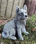Stone and Style Frostfeste Steinfigur Schäferhund Grau Bild 1